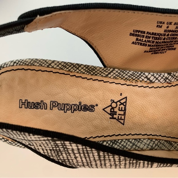 Hush Puppy Cross-Hatch Pattern Slingbacks - Picture 3 of 6